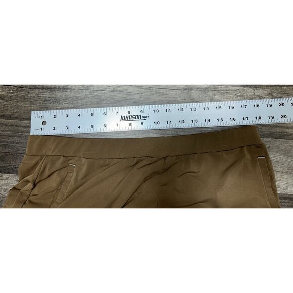 Susan Graver Liquid Knit Pull-On Pants Size Large Light Brown Tan Elastic Waist - Picture 5 of 8